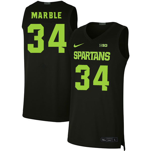 Men Michigan State Spartans #34 Julius Marble NCAA Nike Authentic Black 2019-20 College Stitched Basketball Jersey LE41K62JI
